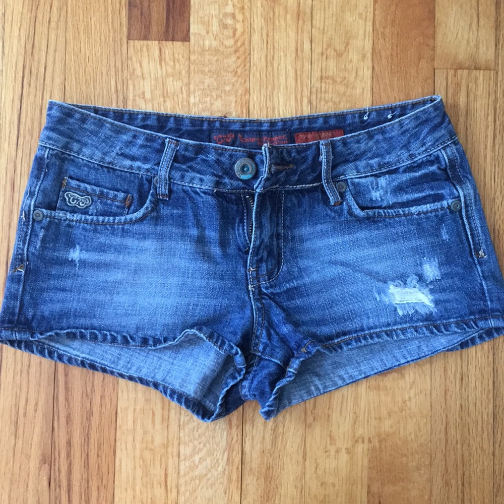 beach bum denim shorts